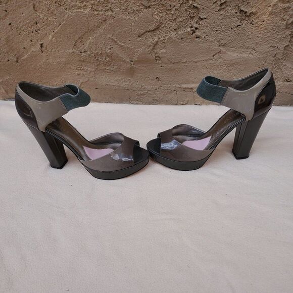 Paris Hilton ombre peep toe chunky heels - Picture 4 of 9